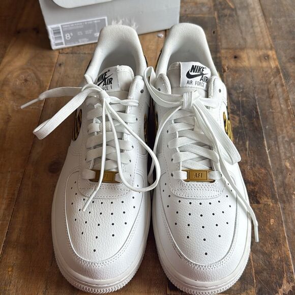 Size 8.5 - Nike Air Force 1 Low Bronzine Gingham Women - Picture 2 of 8